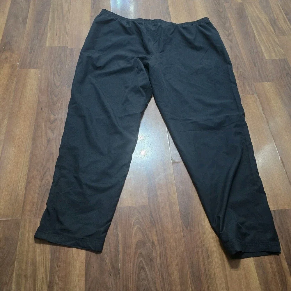 Under Armour Mens 3XL Black Loose Fit Mesh Lined Woven Track Pants Zipper Ankle